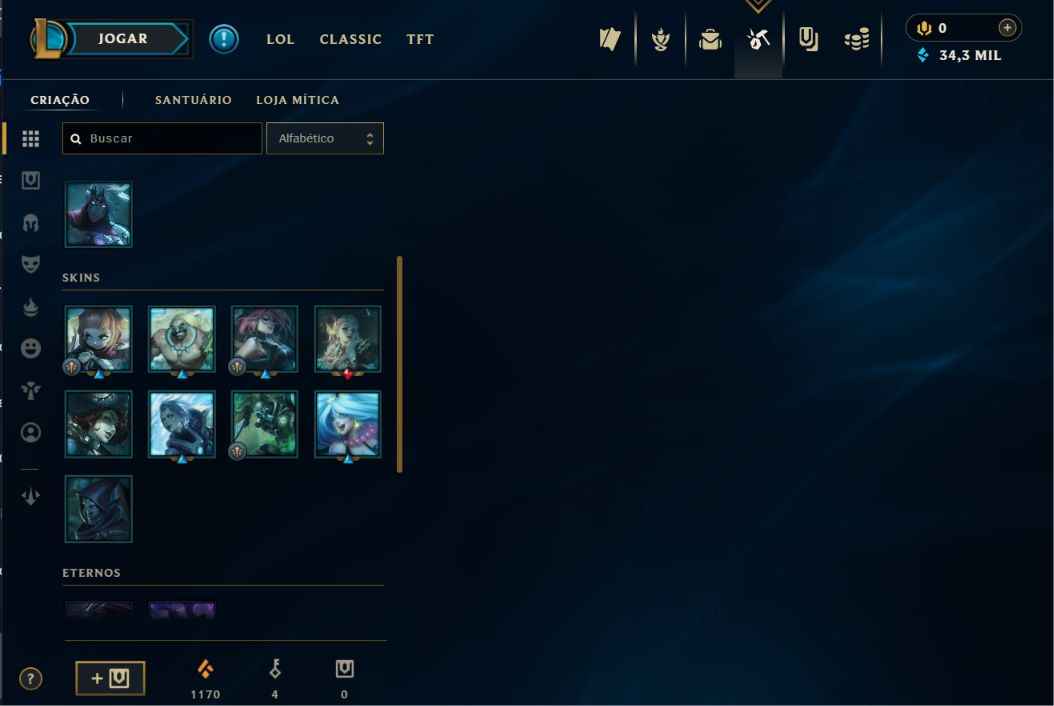 CONTA LOL NÍVEL 35 UPADA A MÃO | PLATINA I | 41 SKINS | MMR Diamante (30+ PDL)