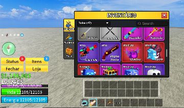 Conta blox fruit super forte com varias skins