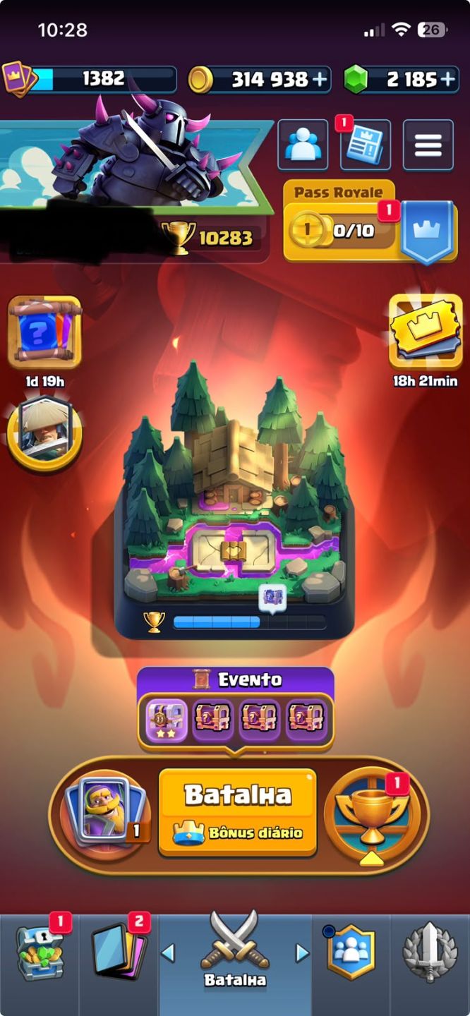 CONTA CLASH ROYALE 10.283 TROFÉUS