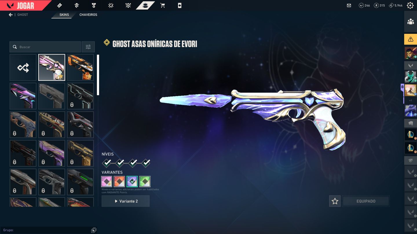CONTA ASCENDENTE COM PACOTE CHAMPIONS 2025 E OUTRAS SKINS