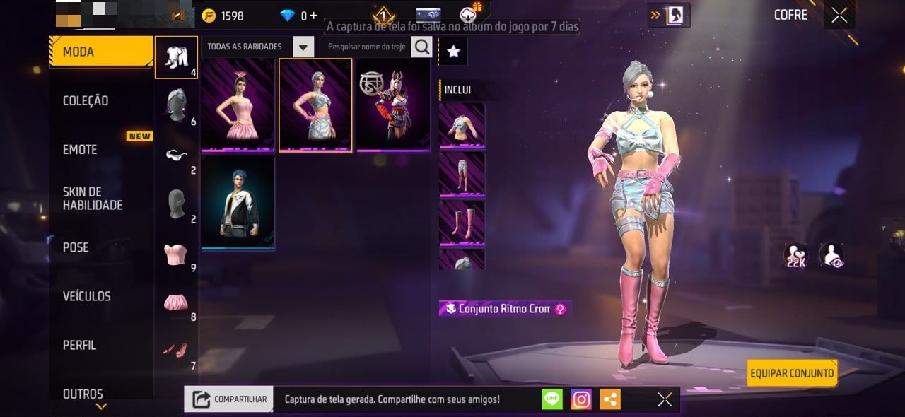 Conta de free fire INICIANTE.