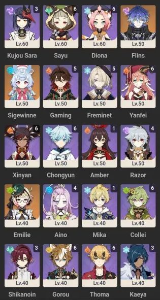 Conta Genshin AR 60 | Arlecchino, Furina e Neuvillette entre outros END GAME