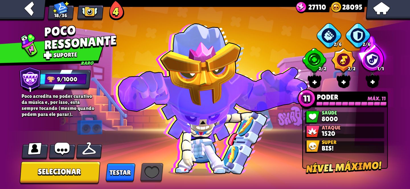 CONTA BRAWL STARS COM SKINS RARAS