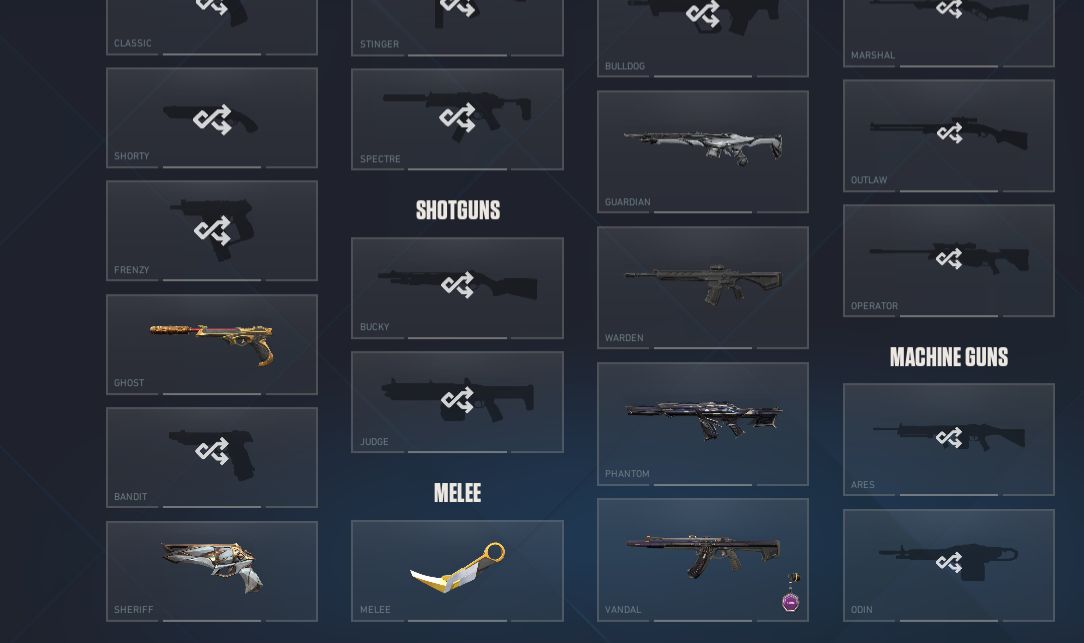 CONTA DE VALORANT KARAMBIT SUBLIME E VANDAL DO CAOS E MAIS