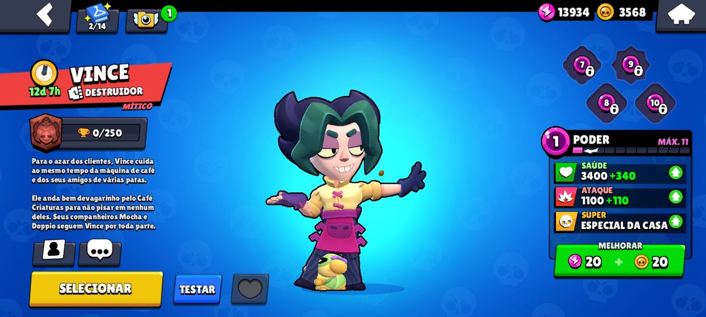 Conta do braw stars com 7k de troféu e com o Vinci e 3 prestigio
