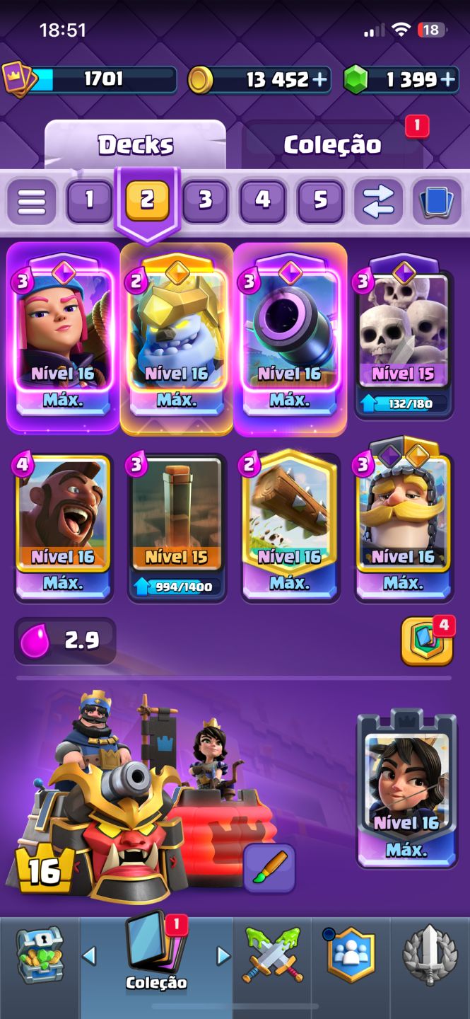 CONTA CLASH ROYALE ARENA 35, 25 EVOS, EMOTES RAROS