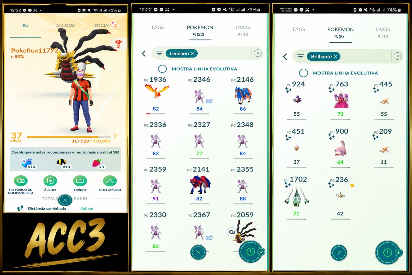 Contas Pokémon GO+Lendários | Pronta Entrega