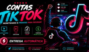 CONTAS TIKTOK SHOP AFILIADOS LIVE CELULAR PC E MONETIZADAS