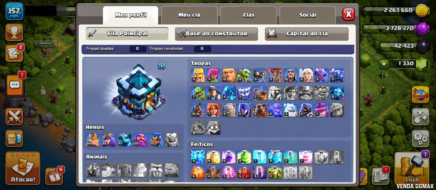 Conta Clash of Clans CV17 | UMA CV 13 DE BRINDE QUASE FULL RAPIDO