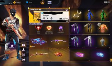 CONTA DE FREE FIRE GEMADA NÍVEL 79 COM ANGELICAL, AVENTUREIRO e COELHÃO