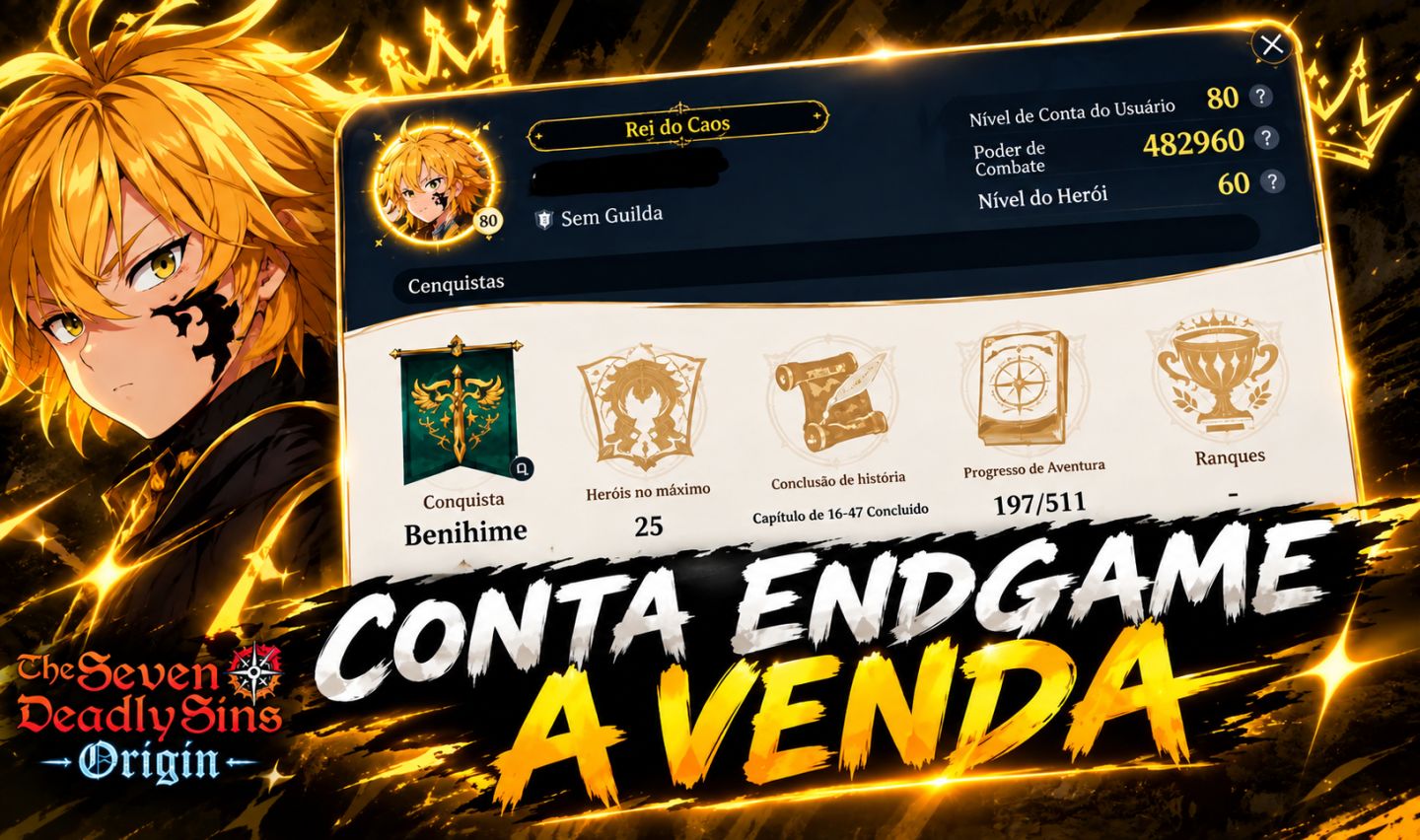 7DS ORIGIN CONTA ENDGAME COM LANCELOT