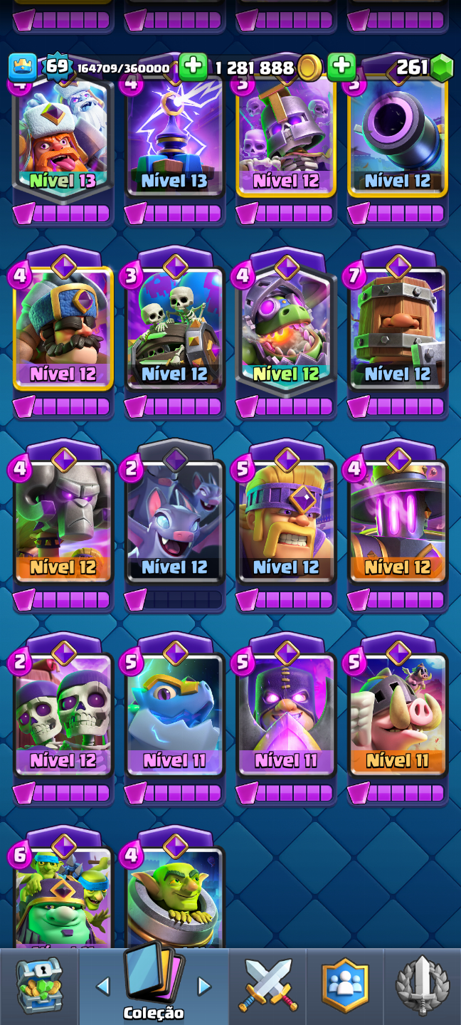 CONTA CLASH ROYALE! Nível 69, Arena 28