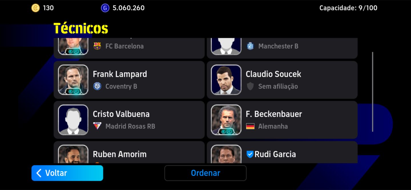 CONTA DE EFOOTBALL