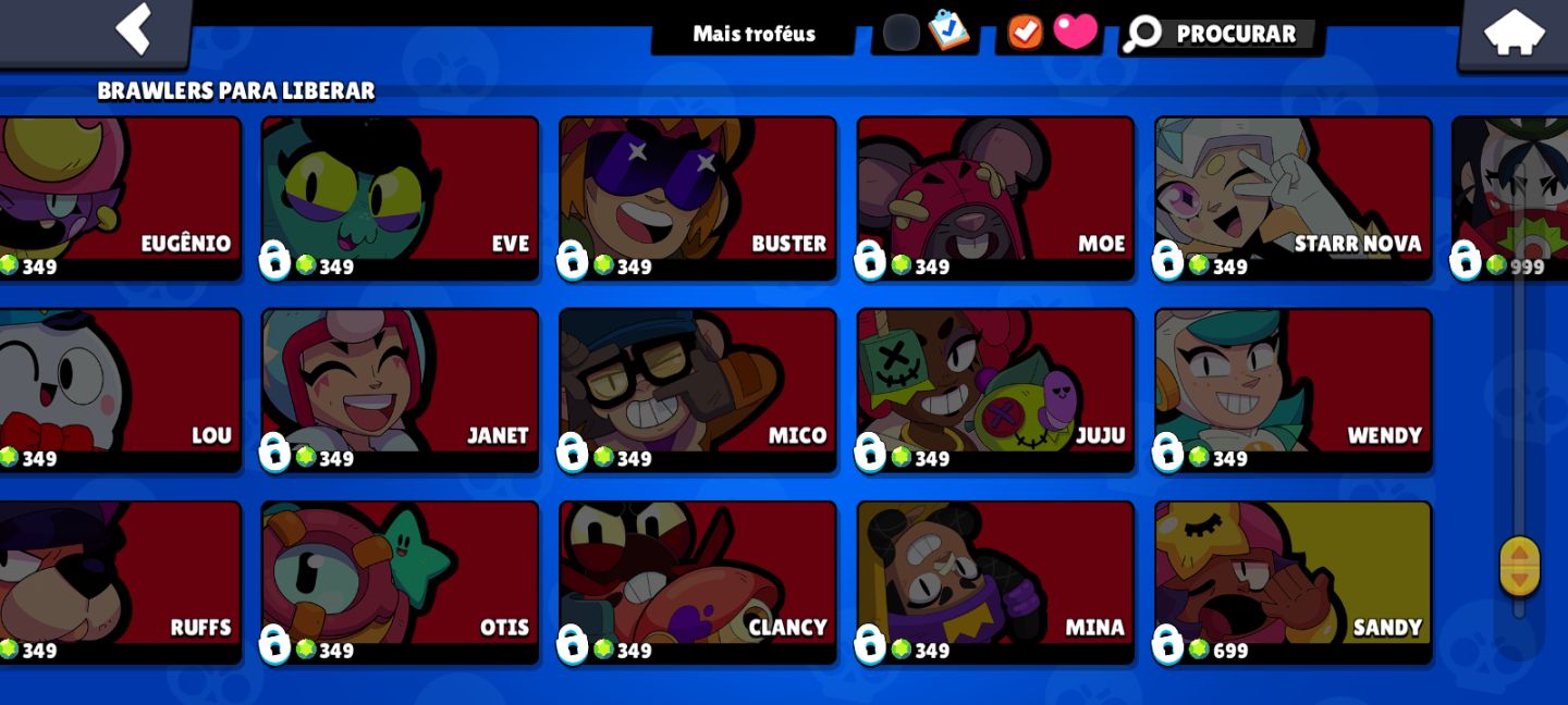 Conta iniciante de brawl star