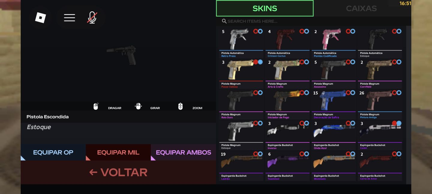 SKINS DEFUSAL FPS ROBLOX