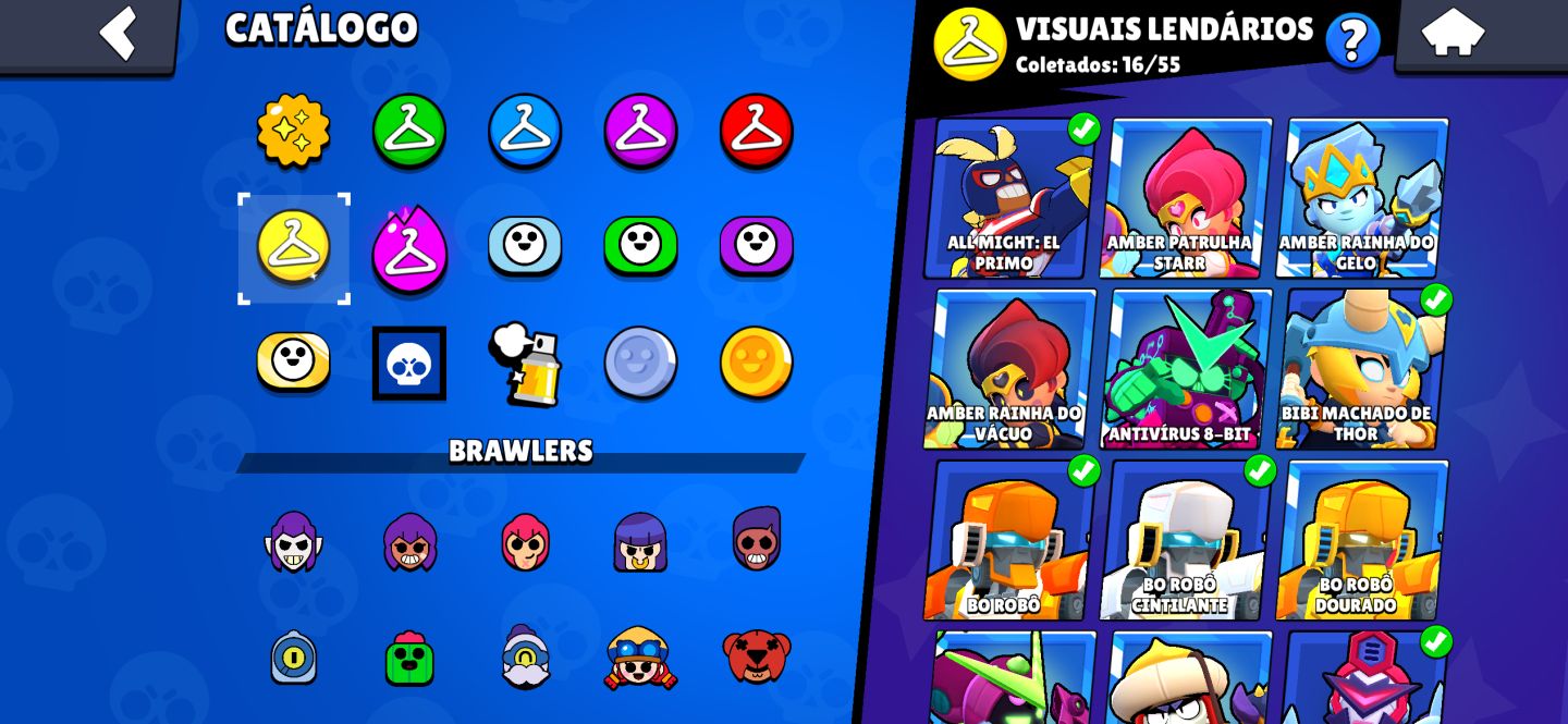 Conta antiga brawl stars| Skins raras| 93Ktroféus | 12 brawl pas plus| 106 brwl