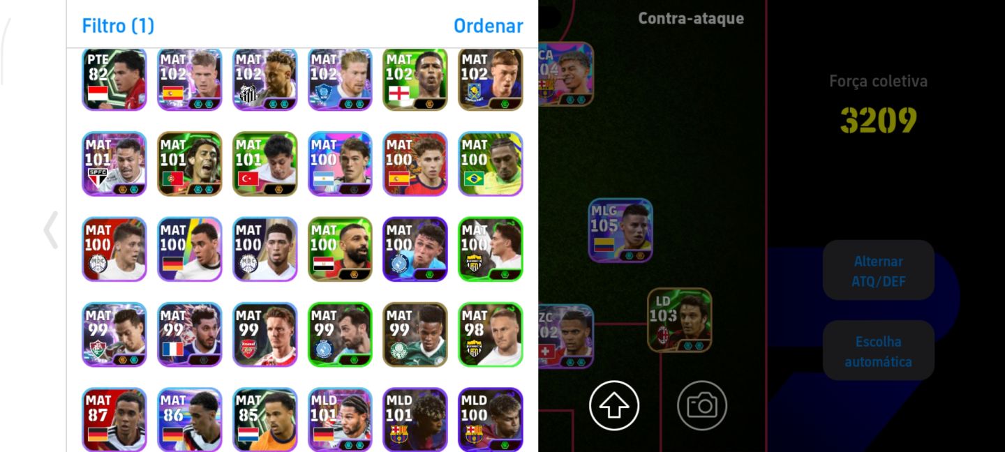 Conta com Neymar e Messi