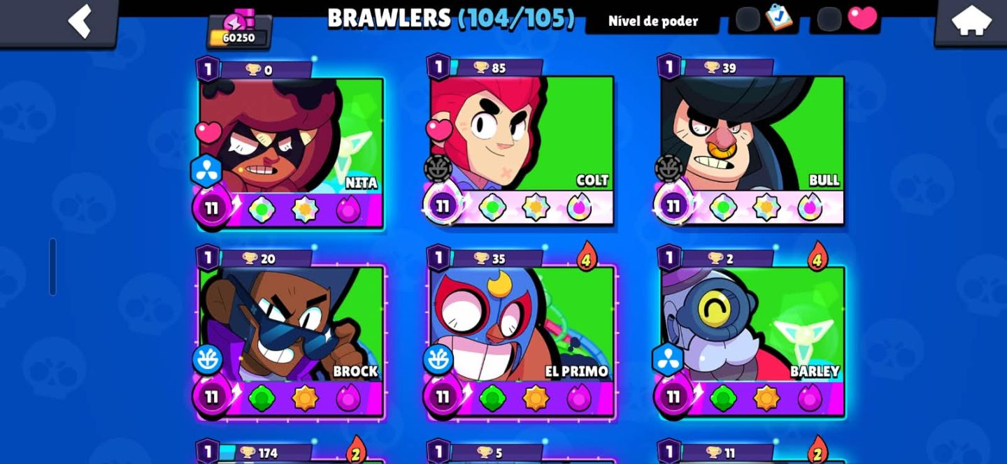 Conta de brawl stars com shely estelar + kenji e fang prestigio 2