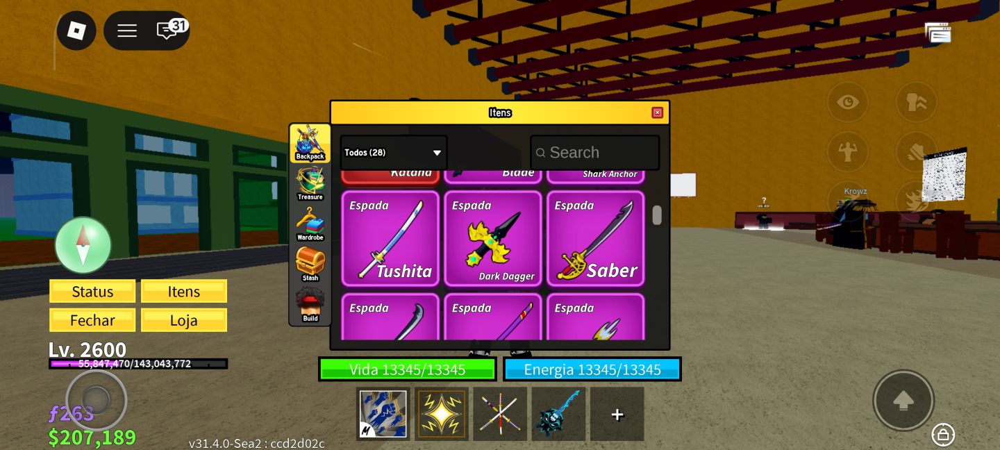 Conta de blox fruit com várias game pass