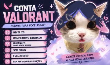 CONTA VALORANT | NÍVEL 20 | UNRANKED | FULL ACESSO | SEM SKINS