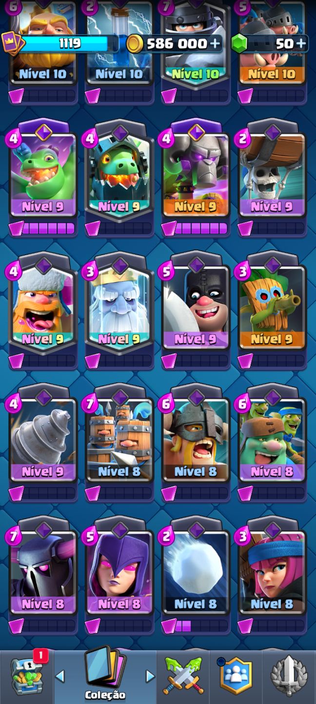 CONTA CLASH ROYALE ARENA 16 8 EVOLUÇÕES,2 HERÓIS.