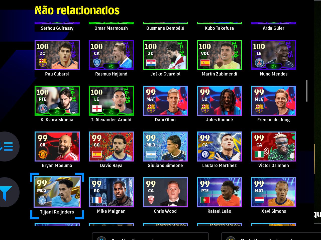 EFOOTBALL STEAM FORÇA 3230 | PUSKÁS 105, MATTHÄUS 105, KANTÉ 107 E LENDAS