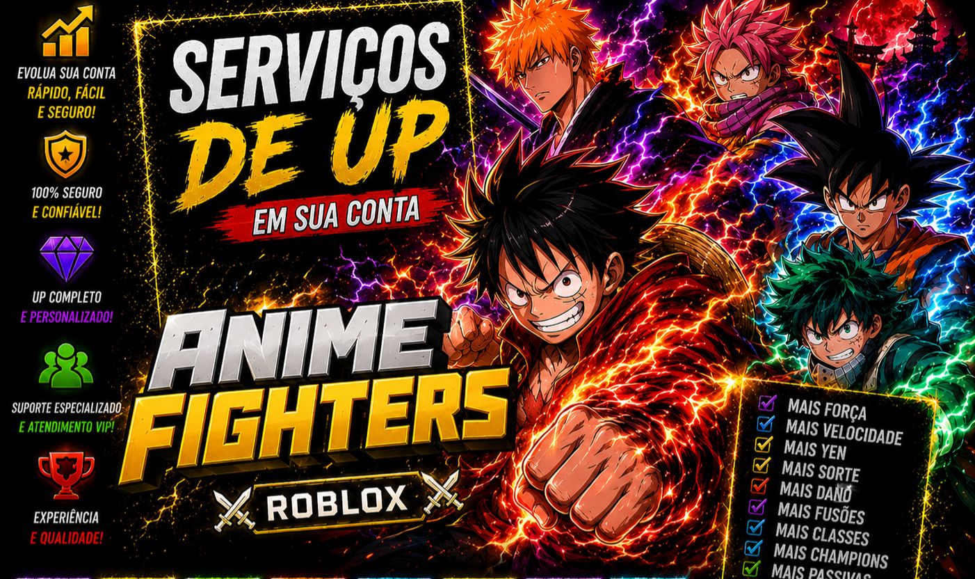 SERVIÇOS DE UP EM SUA CONTA ANIME FIGHTERS | ROBLOX