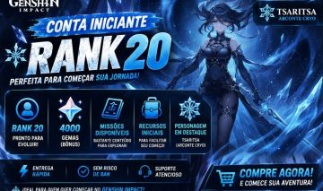 GENSHIN IMPACT RANK 20 + 8000 GEMAS | CONTA INICIANTE