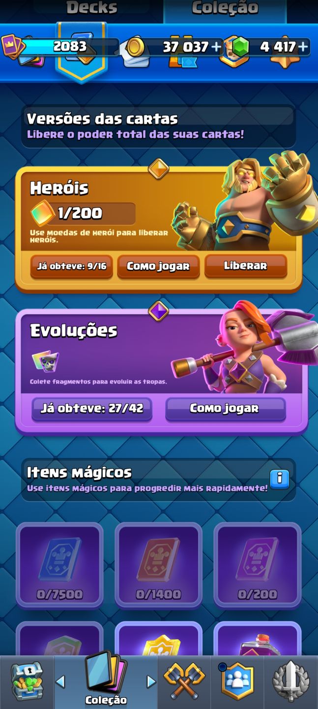Conta Clash Royale