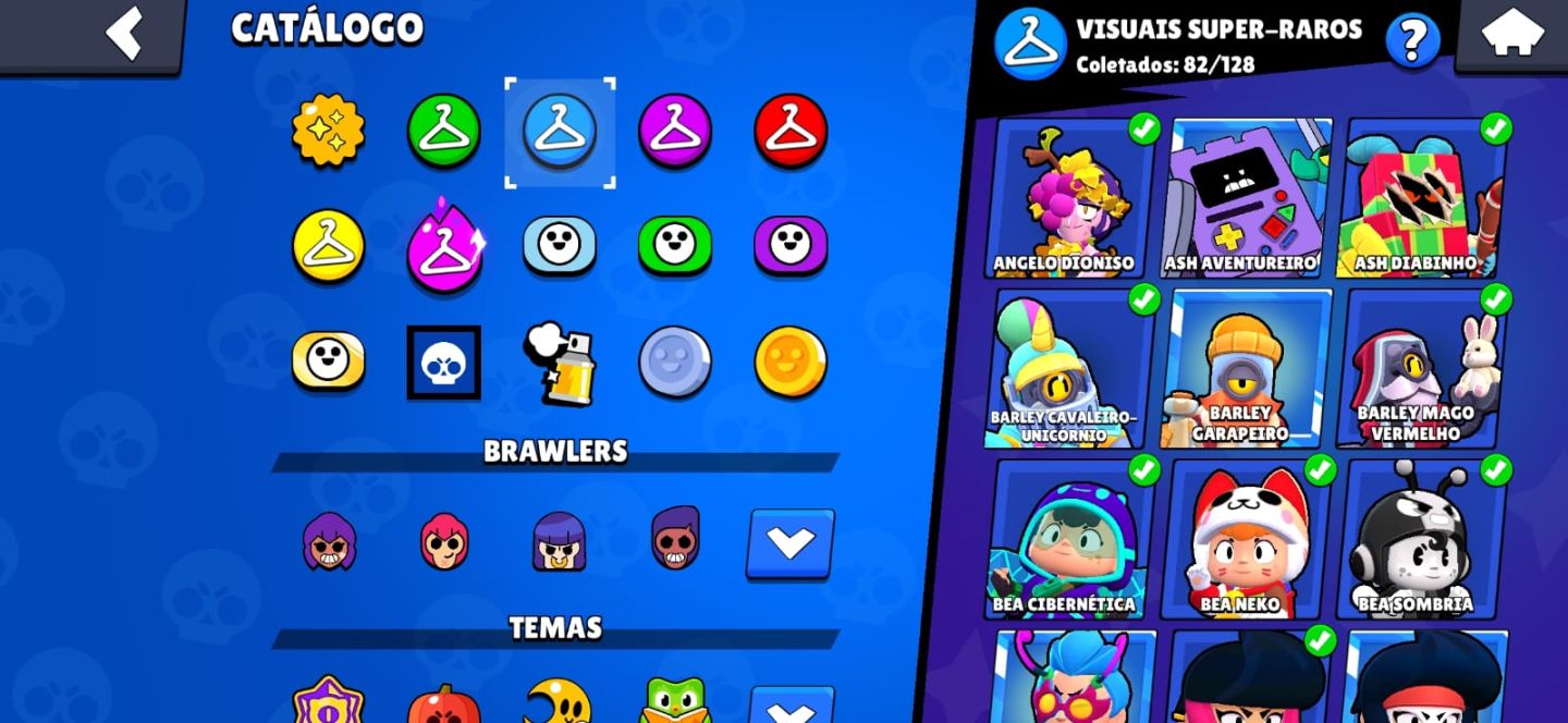 Brawl 89k de troféus com muitas skins raras e upadas!!