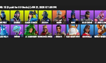CONTA FORTNITE COM 18 SKINS