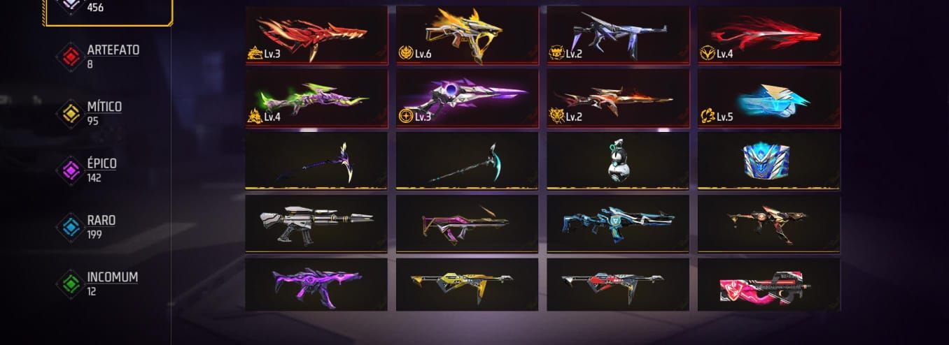 Conta free fire com angelical e itens de parceria