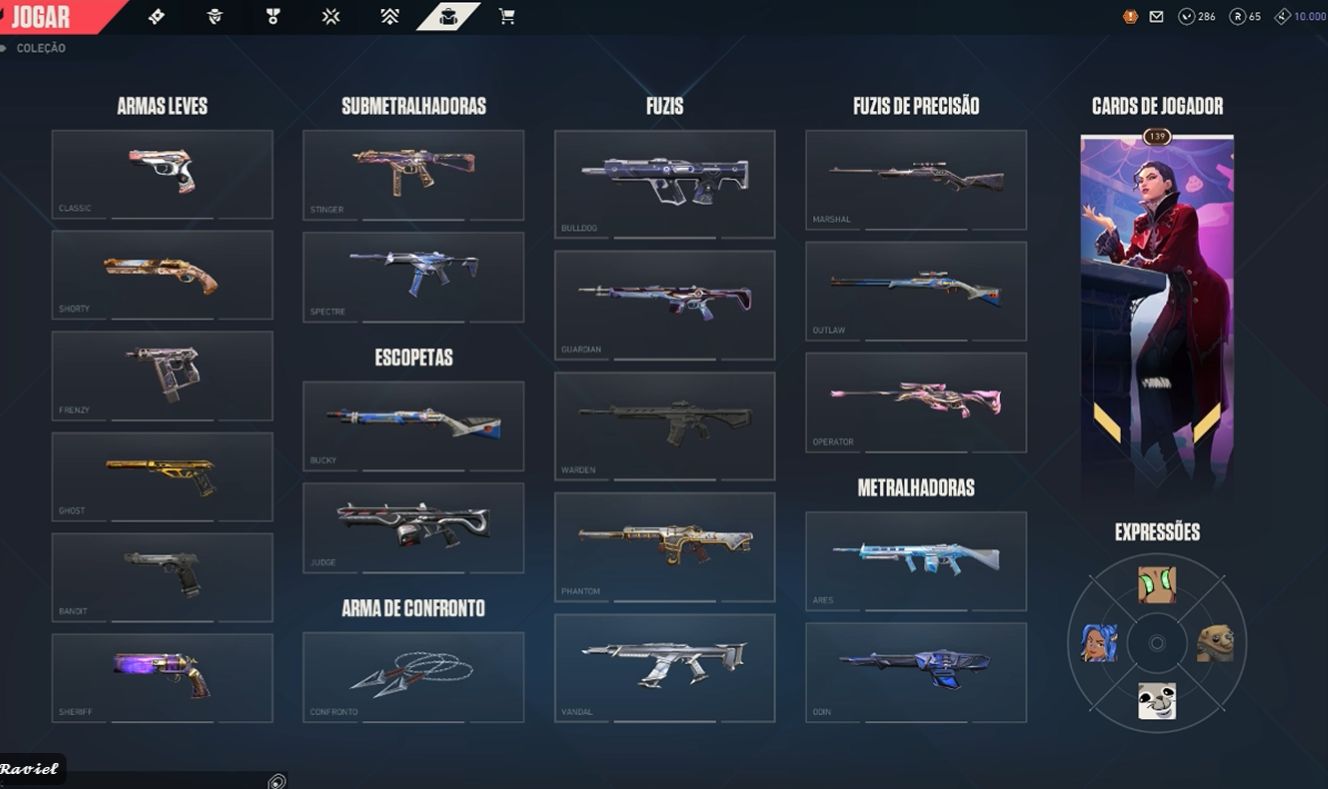 CONTA DE VALORANT COM 77 SKINS - SEM ELO - FULL ACESSO + 85 SKINS NO LOL