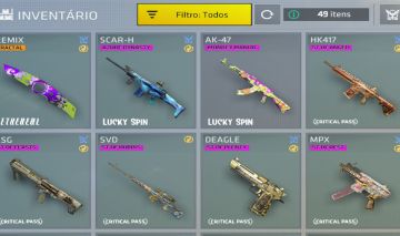 Conta Critical Ops, Faca Remix, KD Positivo, 50 Skins de Armas (Epic tbm nelas)