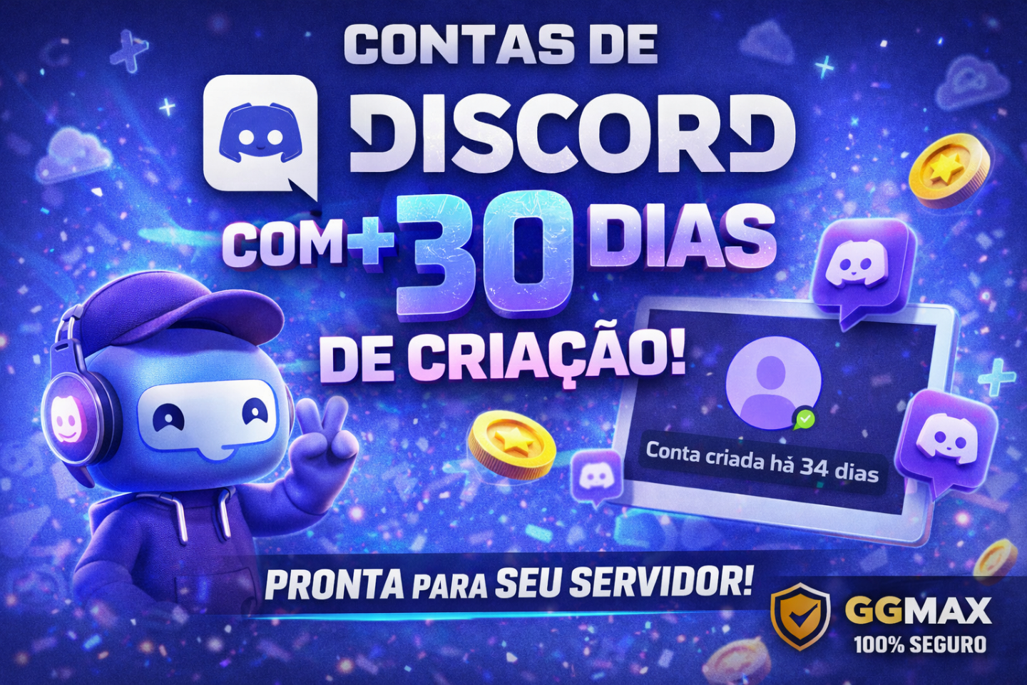 CONTA DISCORD VIRGEM +30 DIAS