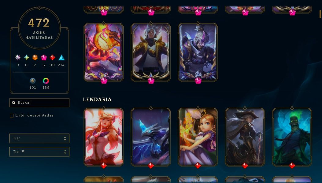 CONTA MESTRE LOL / FULL ACESSO DADOS DE CRIAÇÃO / LVL 473 / 472 SKINS