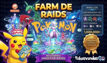 SERVIÇO DE FARM DE RAIDS - Pokémon Go