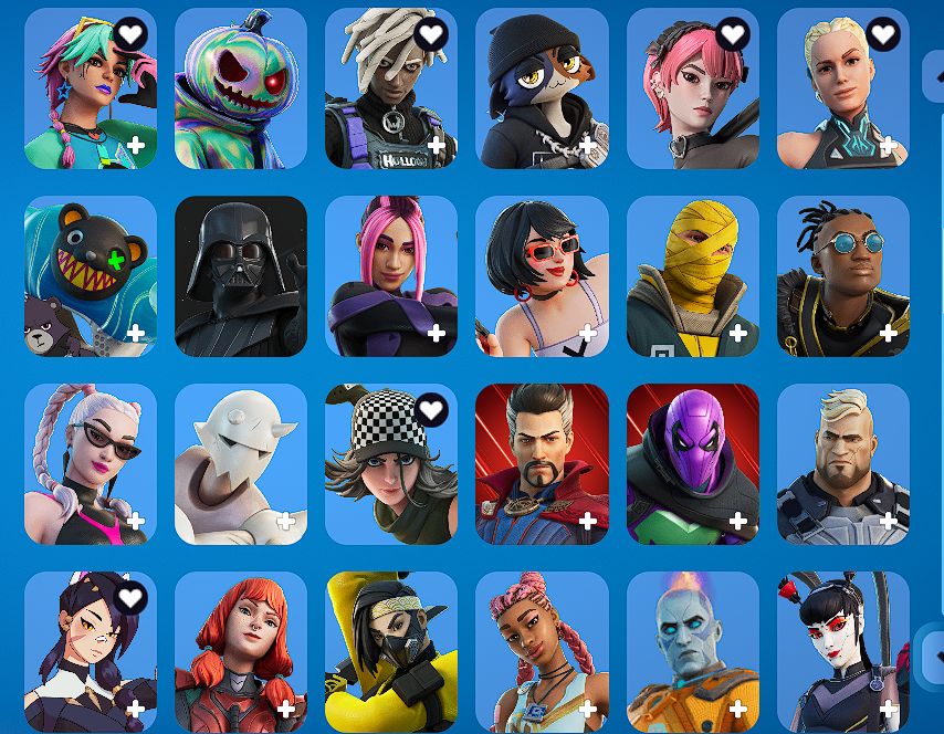 Conta fortinite skins (naruto)(kakashi)(doutor destino)(tony stark)(deadpool)