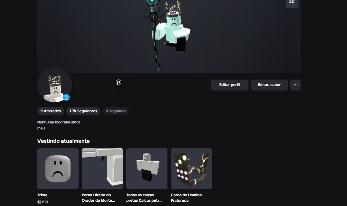 Conta Roblox com Korblox e Domino Crown Rara + 21k Robux