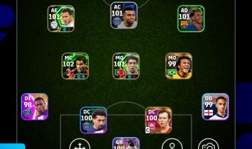 Conta efootball muito boa brazão 100 , messi psg101 ,yamal101 entre outros