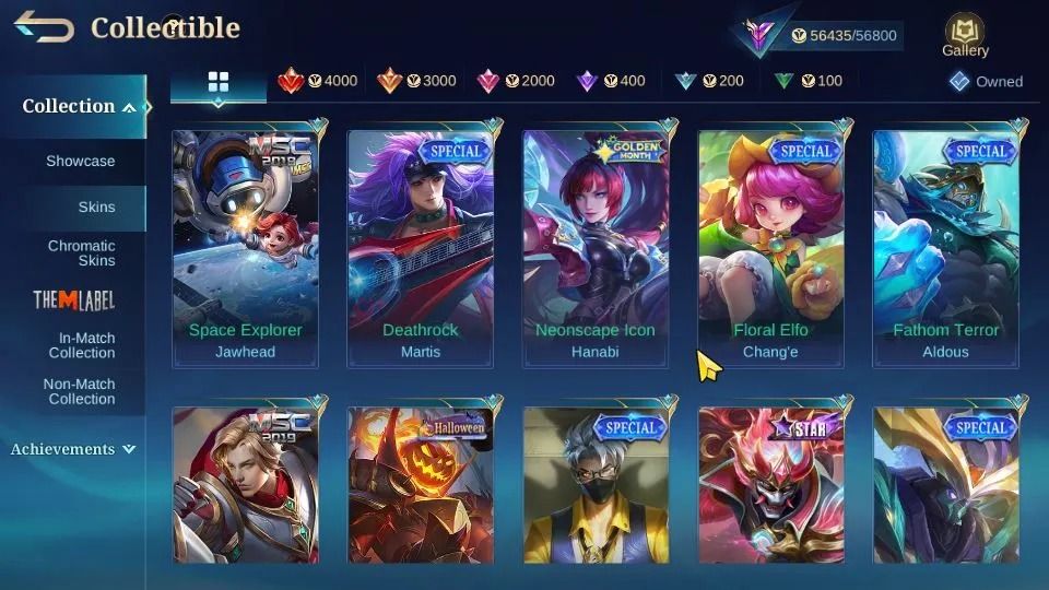 CONTA COM MUITA SKIN BOA - FULL EMBLEMAS