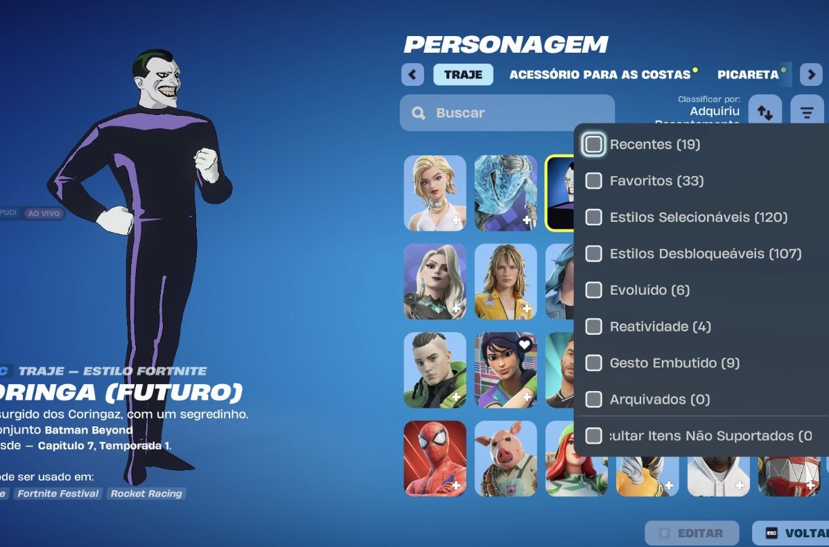 CONTA FORTNITE CAPÍTULO 5 TEMPORADA 2 260 SKIN