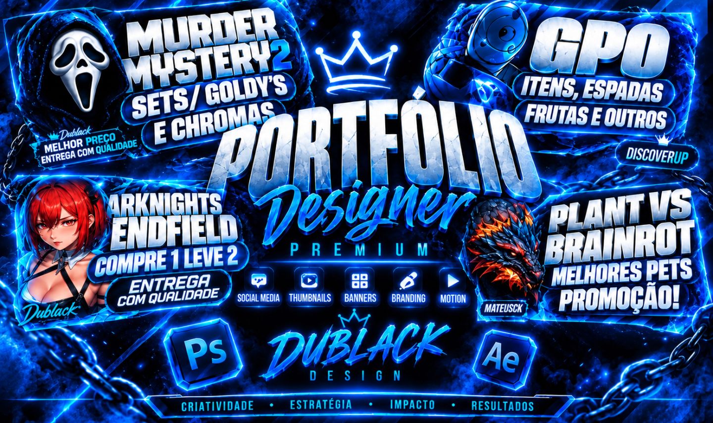 DESIGNER PROFISSIONAL ( THUMBNAIL, LOGO, BANNERS, ANUNCIOS)