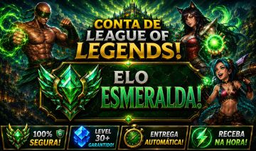 [Entrega Automática] Lol Esmeralda, 42 Skins, Skins Lendárias, 20K Ea, Lvl 49