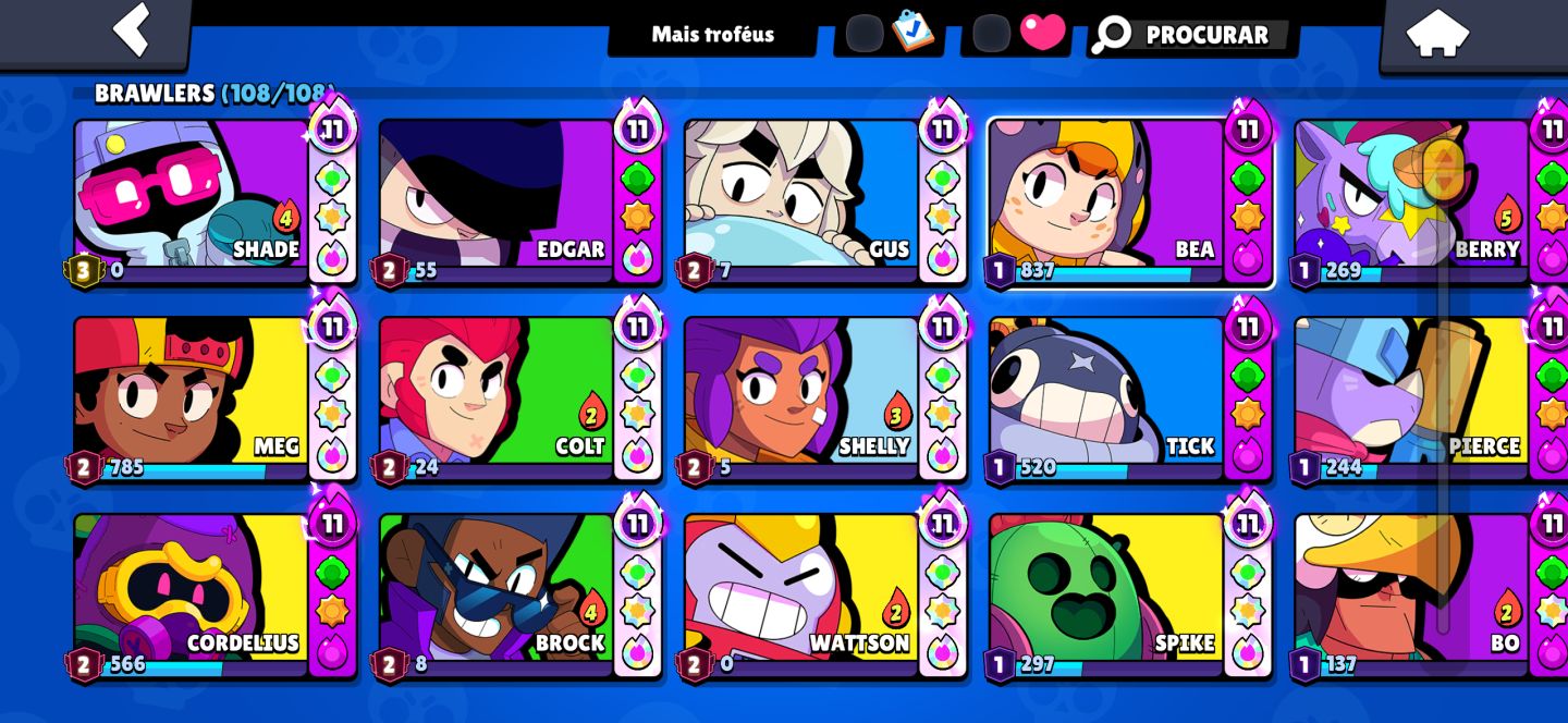 CONTA DE BRAWL COM P3,MESTRE,PIN DA MATCHERINO [Preço Imperdível]