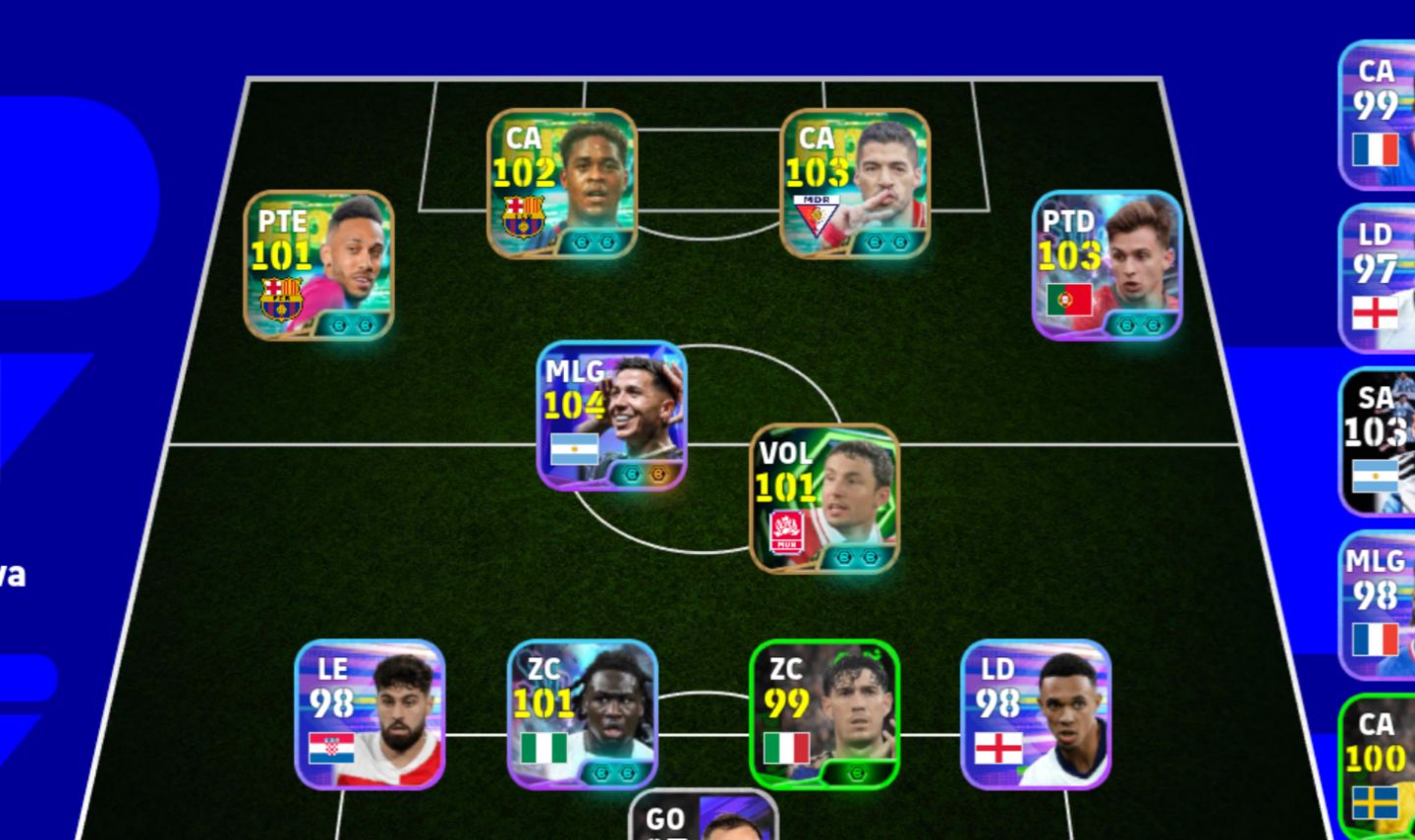 Conta inicial com Kluivertz,Enzo Fernandez,Bommel,Suarez,Pedro neto,390 coins
