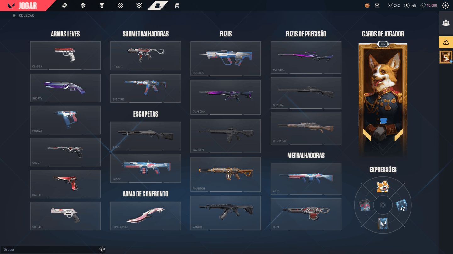 Conta Valorant varias skins de faca e vandal