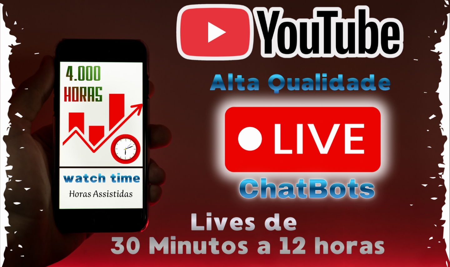 Youtube Lives + ChatBots Br, Compartilhamento p/ Brasil-Portugal Face-Google etc