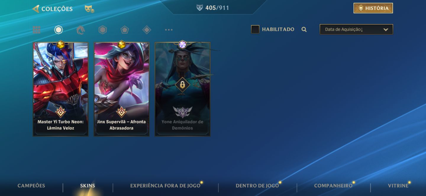 Conta de Wild Rift pra colecionador