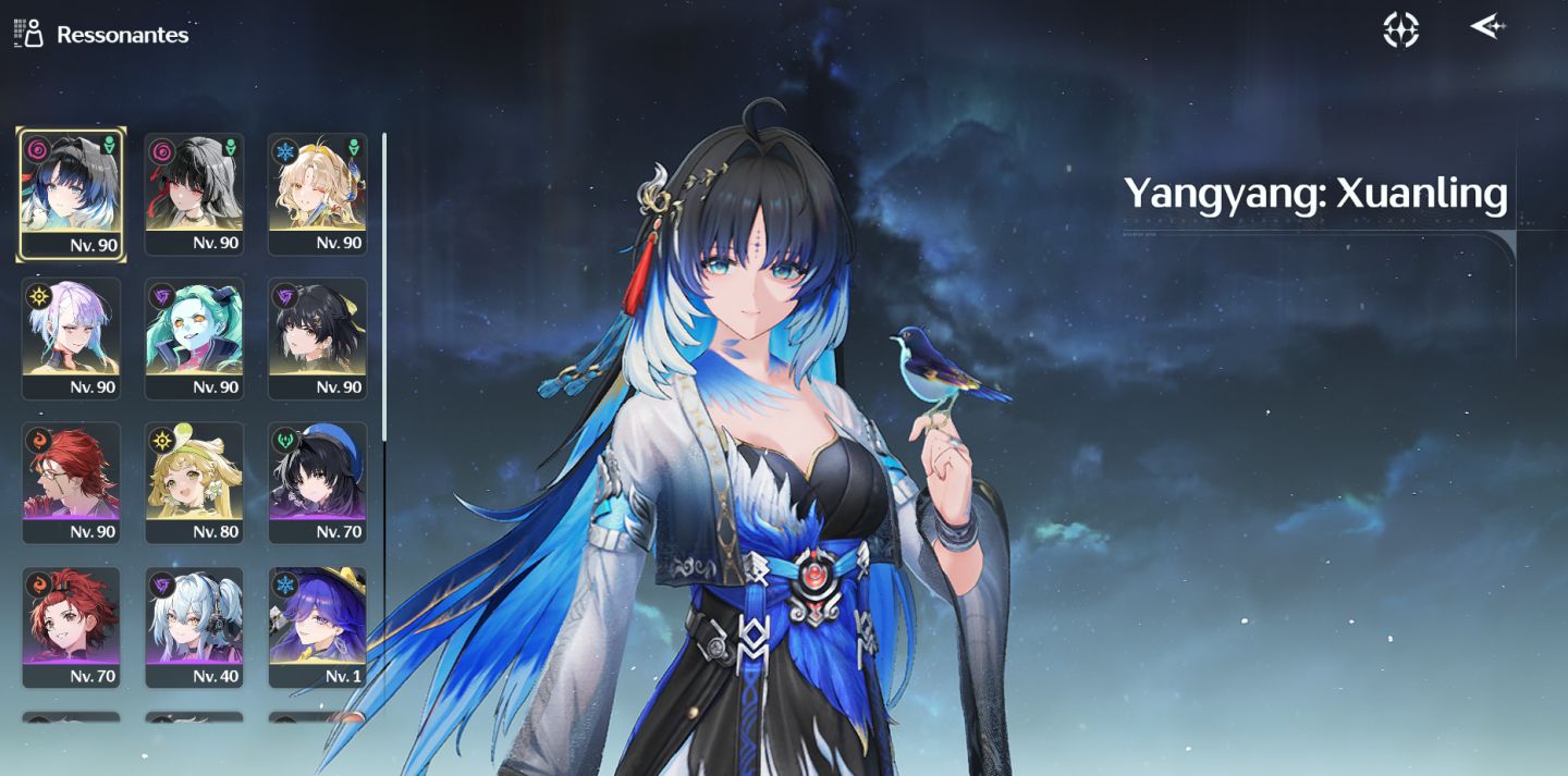 Conta WuWa UL 64 | Yangyang Xuanling S3 + Arma | Lucy S2 + Arma | Lucilla + Arma